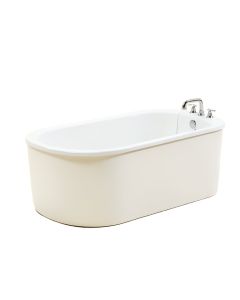 Luxury 71 '' X 30 '' Freestanding Soaking Fiberglass Bathtub (synthetic illustration; no displayed measurements)