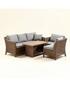 Enoch Modern Outdoor 3 Piece Seating Group (synthetic illustration; no displayed measurements)
