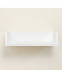 Maple Arc Wall-Mounted Shelf - White (synthetic illustration; no displayed measurements)