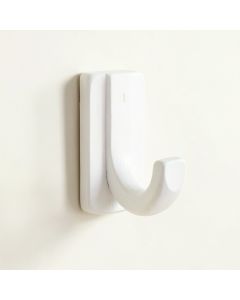 Dune Crest Wall-Mounted Robe Hook - White (synthetic illustration; no displayed measurements)