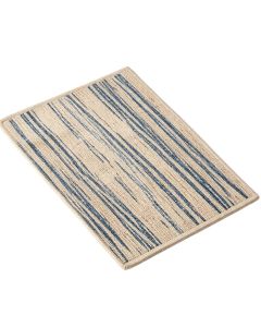 Modern Striped Hand Knotted Beige/Blue Area Rug