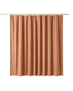 Aspen Brook Shower Curtain Hanging Flat From A Plain Rod - Terracotta (synthetic illustration; no displayed measurements)