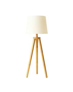 Olive Bend Floor Lamp With A Plain Fabric Shade - Ivory (synthetic illustration; no displayed measurements)