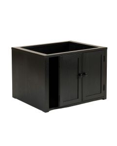 Spruce Bluff Empty Furniture-Style Litter Enclosure - Black (synthetic illustration; no displayed measurements)