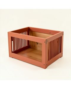 Lake Field Empty Furniture-Style Pet Crate - Terracotta (synthetic illustration; no displayed measurements)