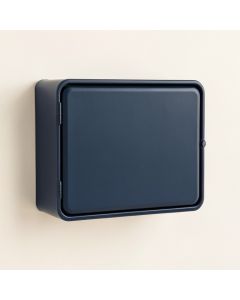 Sage Bend Wall-Mounted Entry Cabinet - Navy (synthetic illustration; no displayed measurements)