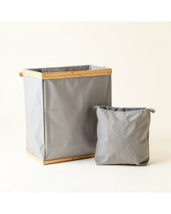 Ash Canyon Laundry Sorting Station With Plain Removable Bags - Gray (synthetic illustration; no displayed measurements)