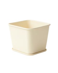 Lake Crest Empty Raised Planter - Cream