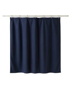 Bay Canyon Shower Curtain Hanging Flat From A Plain Rod - Navy (synthetic illustration; no displayed measurements)