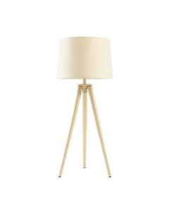 Slate Canyon Floor Lamp With A Plain Fabric Shade - Cream (synthetic illustration; no displayed measurements)