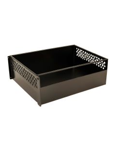 Cove Bridge Empty Under-Desk Cable Tray - Black (synthetic illustration; no displayed measurements)