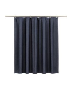 Heath Crossing Shower Curtain Hanging Flat From A Plain Rod - Navy (synthetic illustration; no displayed measurements)