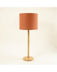 Briar Dale Floor Lamp With A Plain Fabric Shade - Terracotta (synthetic illustration; no displayed measurements)