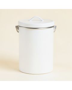 Laurel Crest Storage Canister With Lid - White (synthetic illustration; no displayed measurements)