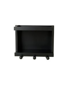 Shore Crest Wall-Mounted Entryway Organizer Shelf - Black (synthetic illustration; no displayed measurements)