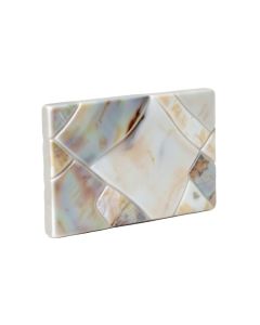 1 '' X 8 '' Authentic Seashell Tile Decorative Mosaic Listello In Abalone Pearl (synthetic illustration; no displayed measurements)