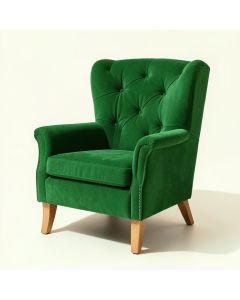 Masham 28.5 '' Wide Tufted Polyester Wingback Chair (synthetic illustration; no displayed measurements)
