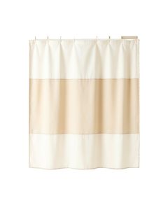 Moss Dale Shower Curtain Hanging Flat From A Plain Rod - Cream