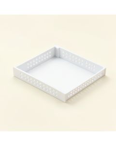 Field Bluff Empty Under-Desk Cable Tray - White (synthetic illustration; no displayed measurements)