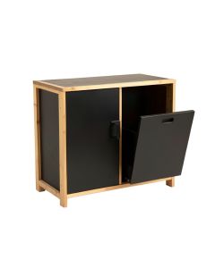Oak Bend Freestanding Pull-Out Hamper Cabinet - Black (synthetic illustration; no displayed measurements)