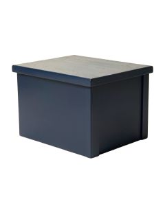 Slate Bridge Closed Outdoor Storage Box - Navy (synthetic illustration; no displayed measurements)