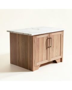 Abigale Kitchen Island Set With Marble Top (synthetic illustration; no displayed measurements)