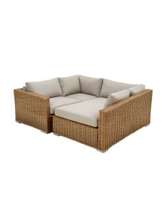 Lucaya Patio Sectional With Cushions (synthetic illustration; no displayed measurements)