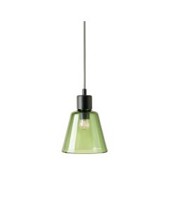 Alder Dell Pendant Light Suspended From One Plain Cable - Green