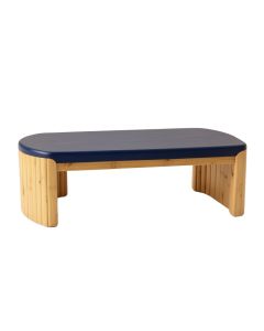 Reed Edge Indoor Bench - Navy (synthetic illustration; no displayed measurements)