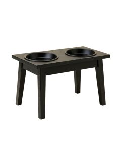 Brook Dale Pet Feeding Stand With Two Plain Empty Bowls - Black (synthetic illustration; no displayed measurements)