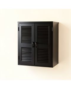 Oak Crest Wall-Mounted Laundry Cabinet - Black (synthetic illustration; no displayed measurements)