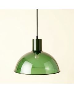 Stone Bluff Pendant Light Suspended From One Plain Cable - Green (synthetic illustration; no displayed measurements)