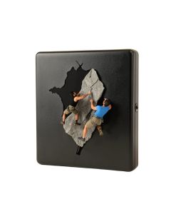 Michigan Climbers Shows Two People Rock Climbing Within A Michigan Silhouette Toggle Light Switch (synthetic illustration; no displayed measurements)