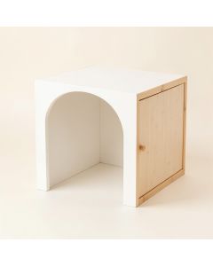 Stone Falls Empty Furniture-Style Litter Enclosure - White (synthetic illustration; no displayed measurements)