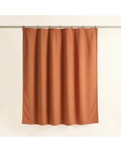 Fern Arc Shower Curtain Hanging Flat From A Plain Rod (synthetic illustration; no displayed measurements)