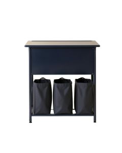 River Bend Laundry Sorting Station With Plain Removable Bags - Navy (synthetic illustration; no displayed measurements)