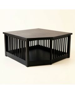 Alder Arc Empty Furniture-Style Pet Crate (synthetic illustration; no displayed measurements)