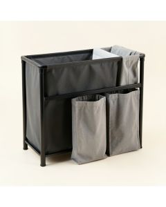 Dawn Dell Laundry Sorting Station With Plain Removable Bags - Black (synthetic illustration; no displayed measurements)