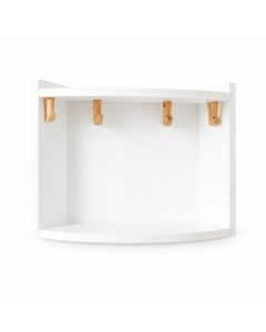 Clay Edge Wall-Mounted Entryway Organizer Shelf - White