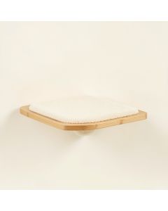Pine Edge Wall-Mounted Cat Perch - Ivory (synthetic illustration; no displayed measurements)