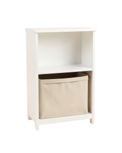 Glen Bridge Freestanding Pull-Out Hamper Cabinet - White (synthetic illustration; no displayed measurements)