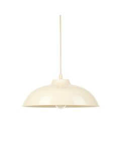 Cliff Bridge Pendant Light Suspended From One Plain Cable - Cream