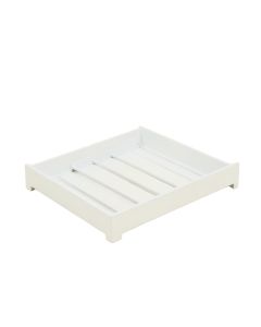 Flint Fold Empty Under-Desk Cable Tray - White (synthetic illustration; no displayed measurements)