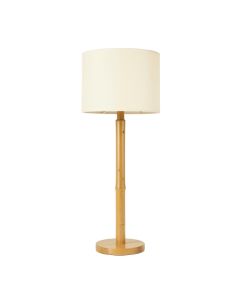 Elm Crest Floor Lamp With A Plain Fabric Shade - Cream (synthetic illustration; no displayed measurements)