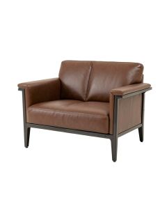 Faizan 63 '' Faux Leather Recessed Arm Loveseat (synthetic illustration; no displayed measurements)
