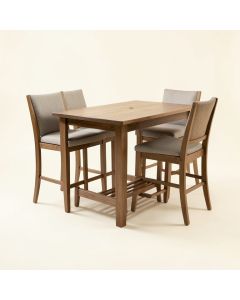 Toddington 3 Piece Bar Height Dining Set With Cushions (synthetic illustration; no displayed measurements)
