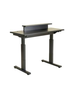 Series C Height Adjustable U-Shaped Standing Desk With Hutch