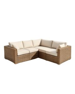 Contemporary Patio Sectional With Cushions (synthetic illustration; no displayed measurements)