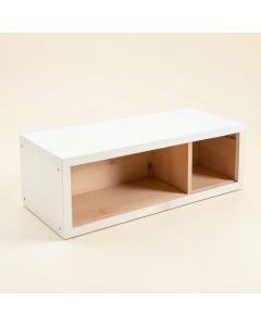 Maple Bluff Shoe Storage Bench - White (synthetic illustration; no displayed measurements)