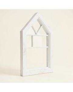 Rustic Wood Cathedral Window Frame Wall Décor (synthetic illustration; no displayed measurements)
